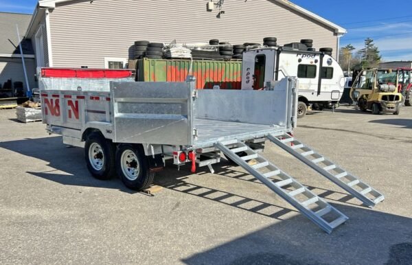 2024 N&N Trailers 7x14 14K Galvanized Hydraulic Dump w/Ramps, 2-Way Spreader Gate, Tarp Kit - Image 8