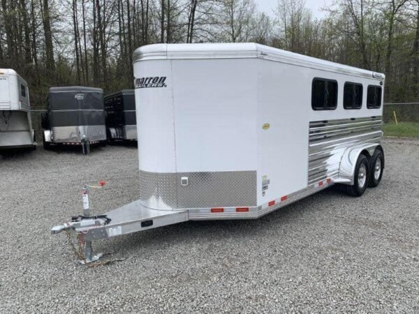2020 19' CIMARRON BUMPER PULL 6 PEN STOCK TRAILER - Image 2