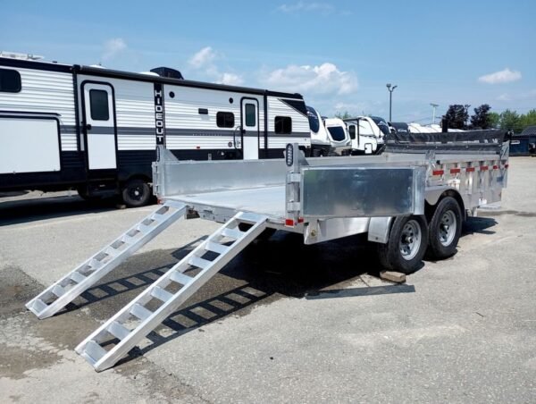 2025 Mission Trailers 7x16 14K Aluminum Hydraulic Dump w/Ramps, HD D-Rings, Barn Doors, Tarp Kit - Image 13