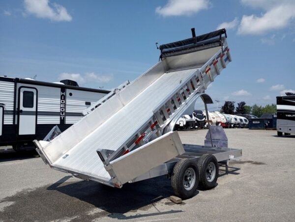 2025 Mission Trailers 7x16 14K Aluminum Hydraulic Dump w/Ramps, HD D-Rings, Barn Doors, Tarp Kit - Image 14