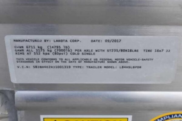 2018 Lakota 84HBPSL 4 Horse Trailer with 2' Short Wall - Image 19