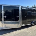 2024 Sno Pro 7.5×22 Aluminum 4-Place Drive In/Out w/Extra Height, Mats & Guides, Canopy