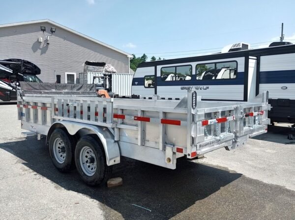 2025 Mission Trailers 7x16 14K Aluminum Hydraulic Dump w/Ramps, HD D-Rings, Barn Doors, Tarp Kit - Image 8