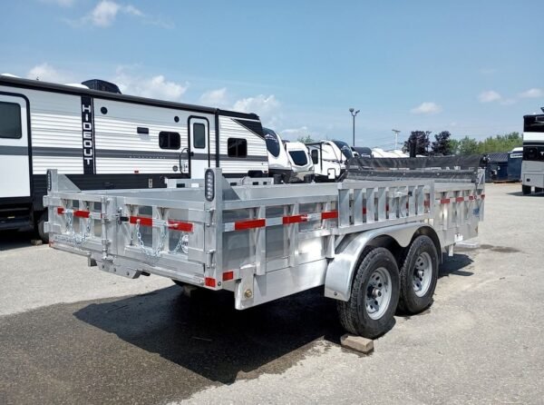 2025 Mission Trailers 7x16 14K Aluminum Hydraulic Dump w/Ramps, HD D-Rings, Barn Doors, Tarp Kit - Image 12