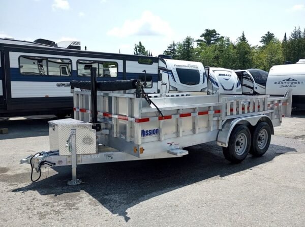 2025 Mission Trailers 7x16 14K Aluminum Hydraulic Dump w/Ramps, HD D-Rings, Barn Doors, Tarp Kit - Image 6