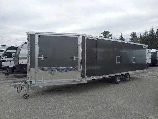 2024 Mission Trailers 101×24 Aluminum 4/5-Place Drive In/Out Deckover w/Galvanized Pkg, Canopy
